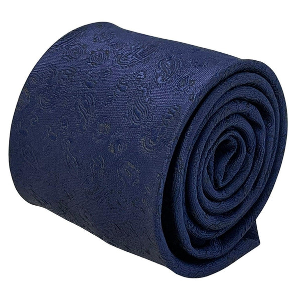 dark navy blue tie with subtle paisley design